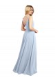 Chiffon Spaghetti Straps Sleeveless V-Back Long Bridesmaid Dress / Evening Gowns Kent