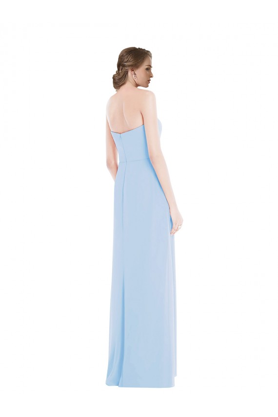 Soft Chiffon Sweetheart Sleeveless Light Sky Blue Long Formal Dress / Bridesmaid Dress Kent