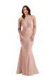 Silk like Satin Halter Neck Sleeveless Open Back Long Formal Plus Size Evening Gown / Prom Dress / Bridesmaid Dress Kent