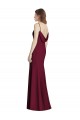 Stretch Crepe Bateau Neck Sleeveless Open Back Long Semi Formal Evening Dress / Bridesmaid Dress Kent