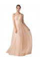 Tulle Spaghetti Straps Sleeveless Keyhole Back Long Formal Dress / Bridesmaid Dress Kent